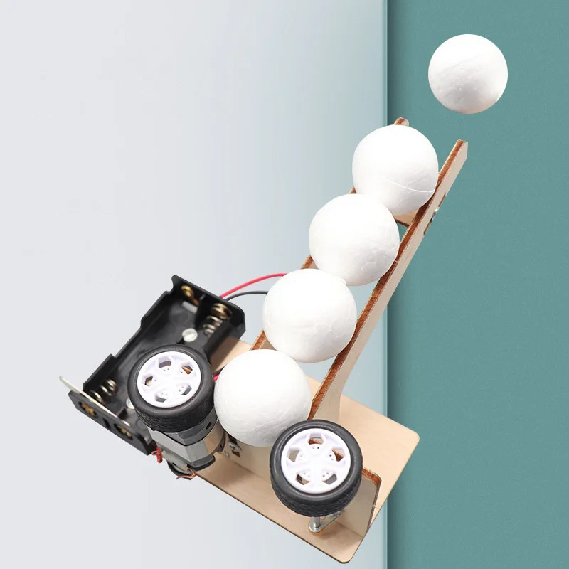 Science Project - 電動ボールピッチングマシンキット DIY科学玩具 教育技術プロジェクト モデル玩具 ギフト用