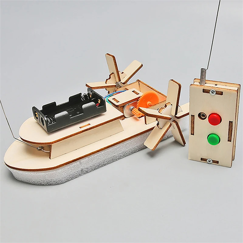 Science Project Kit - DIY ボートモデル科学おもちゃ子供 STEM 電気教育教育キット 3D 組み立てる木製ボートおもちゃ科学実験キット