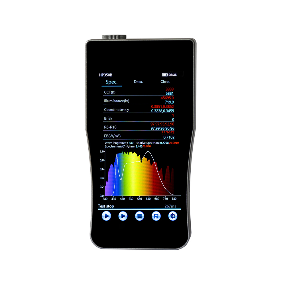 Spectroscope Handheld - HP350B ハンドヘルドブルーライト分光計 スペクトル照度計 分光計 5インチHD IPS