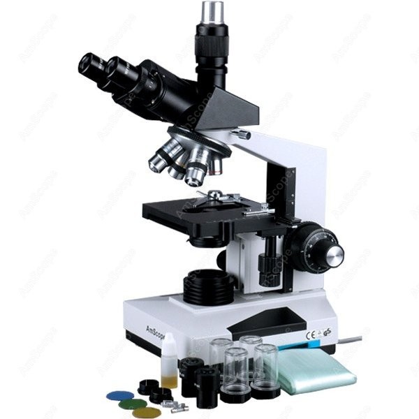 Microscope Compound 40X - AmScope T490シリーズ シミュルフォーカル生物用三眼複合顕微鏡 40倍-1600倍