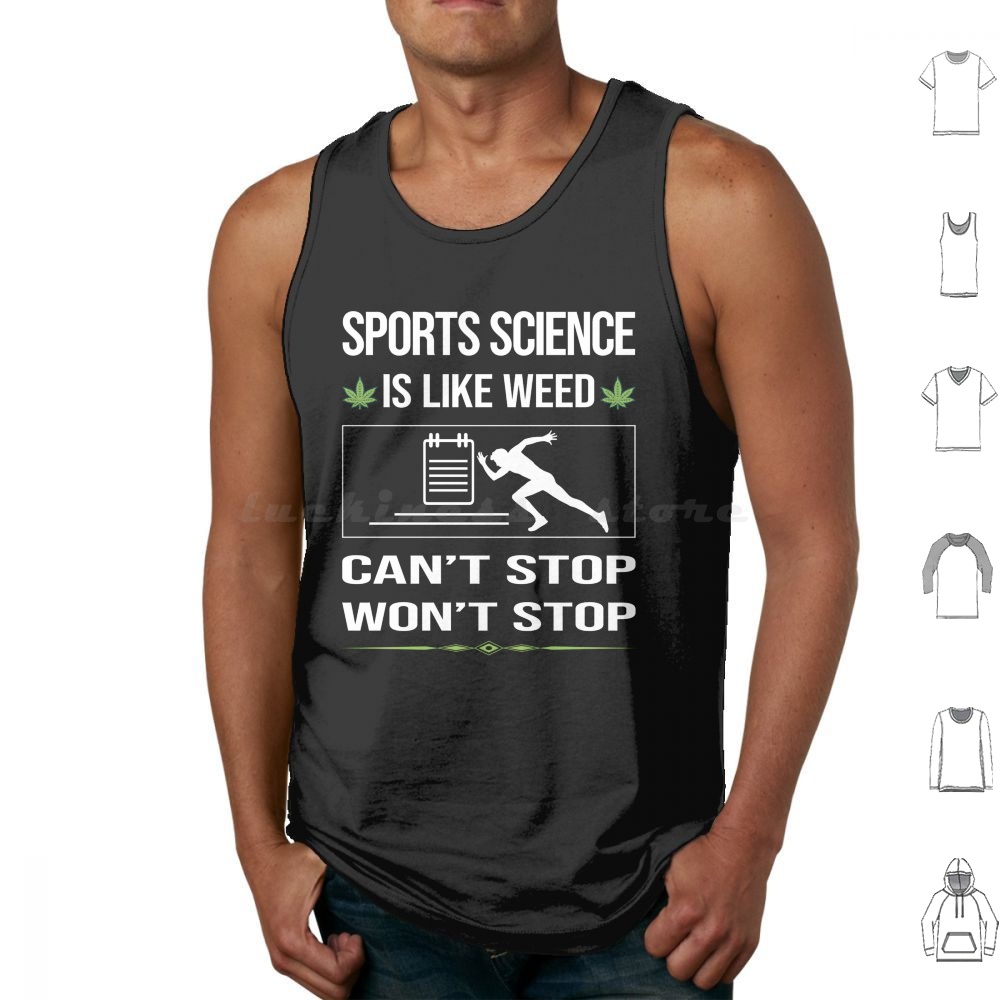 Hobby Is Science - 面白い「Can't Stop Sports Science」タンクトップ プリントコットン「Can't Stop