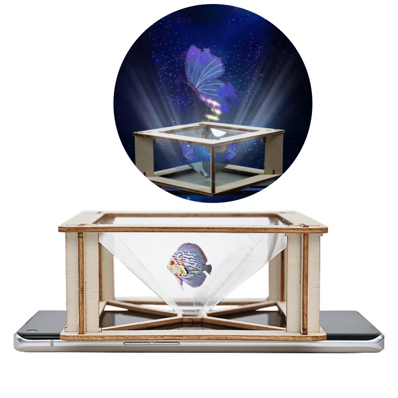 Science Project Kit - DIY 3D ホログラフィックプロジェクターキット 子供向け 科学制作 手作りパズル