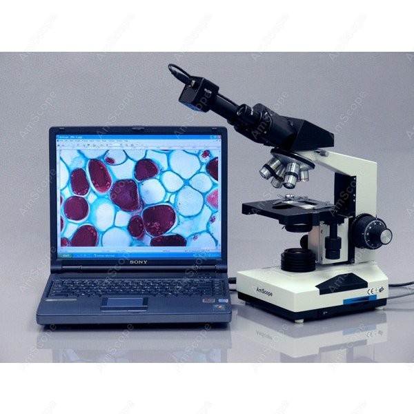 AmScope 生物学用双眼複合顕微鏡 40X 2000X  - Microscope Compound 40X のレビューと価格