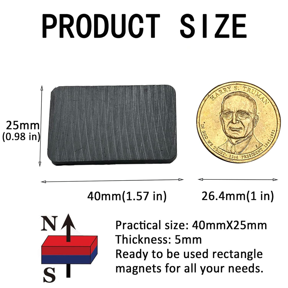 フェライトセラミックブロック磁石 (40mm) 長方形磁石、 - Hobby Is Science のレビューと価格