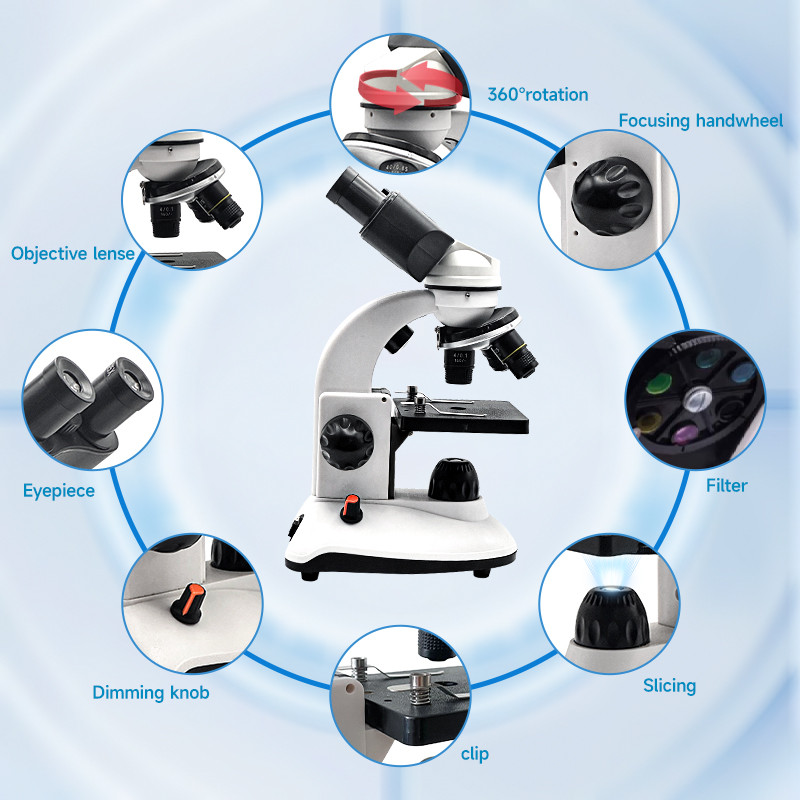 40X-1280X 複合双眼顕微鏡、USB カメラ付きデュア - Microscope Compound 40X のレビューと価格
