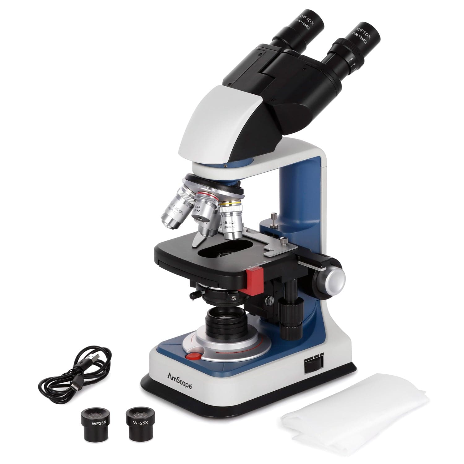 AmScope 40X-2500X倍率 学生用双眼複合顕微鏡 - Microscope Compound 40X のレビューと価格