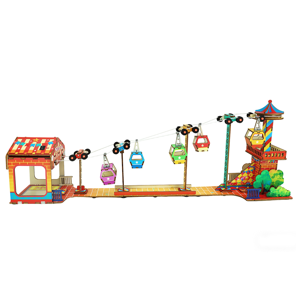 観光ケーブルカーモデル子供科学玩具 3D パズル STEM  - Science And Invention のレビューと価格