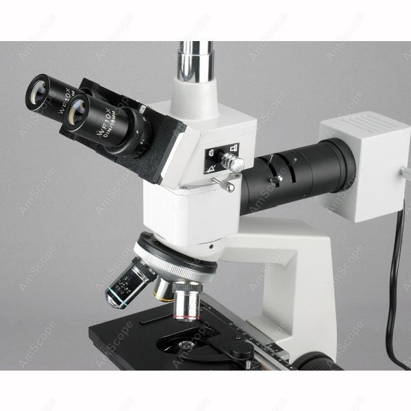 AmScope 金属三眼複合顕微鏡 40X-1600X 9M - Microscope Compound 40X のレビューと価格