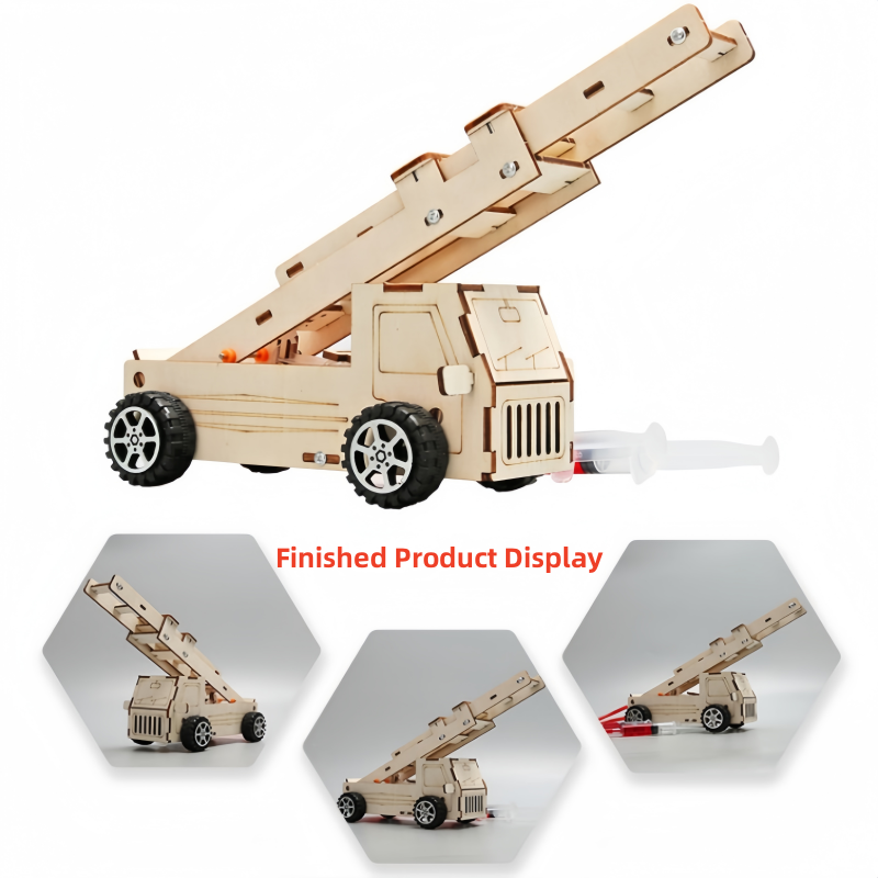 DIY木製はしご消防車モデルキット 子供向け - 教育用物理 - Science Project Kit のレビューと価格
