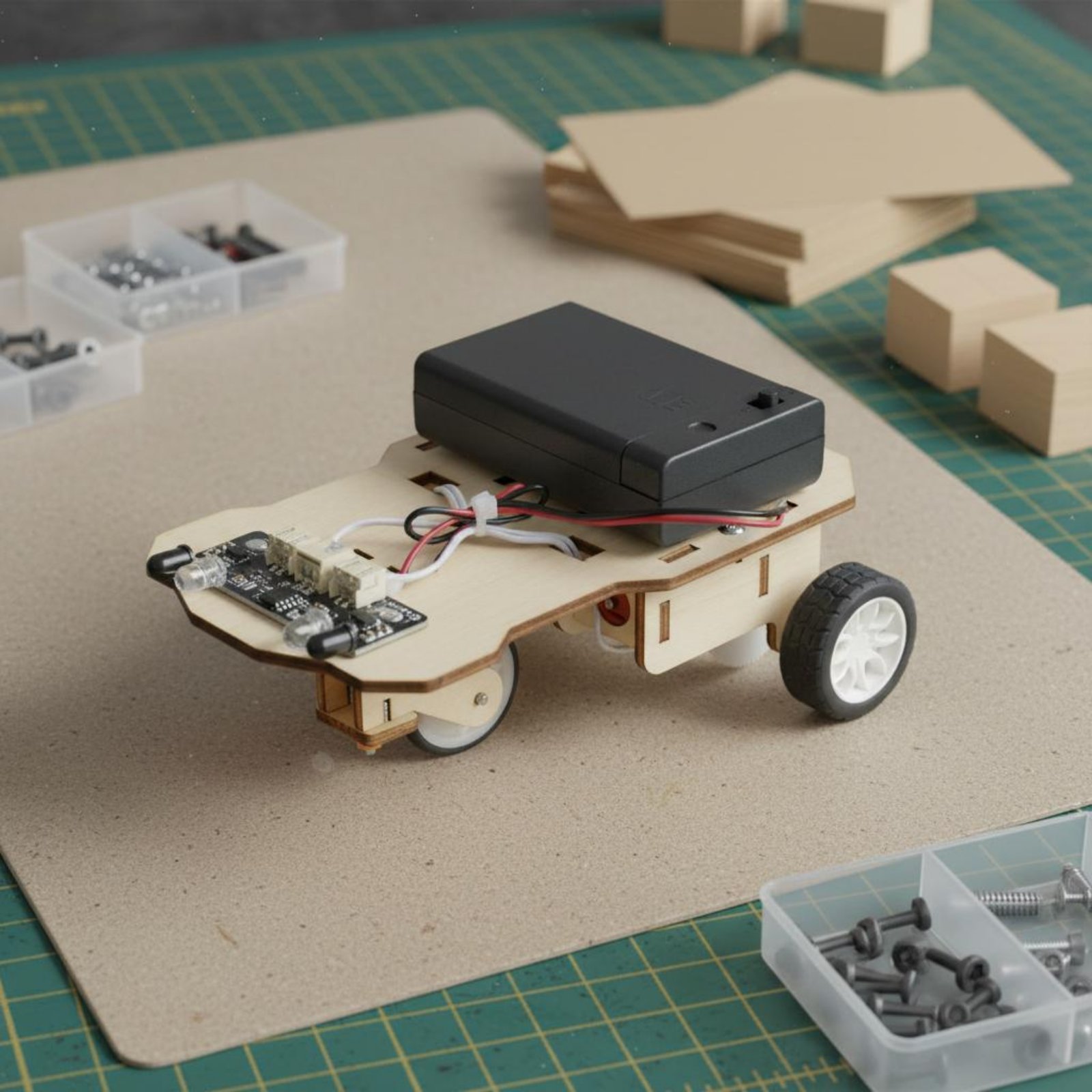 木製知能車両キット 科学技術教育 DIY追従型車両キット ロ - Science Robot のレビューと価格